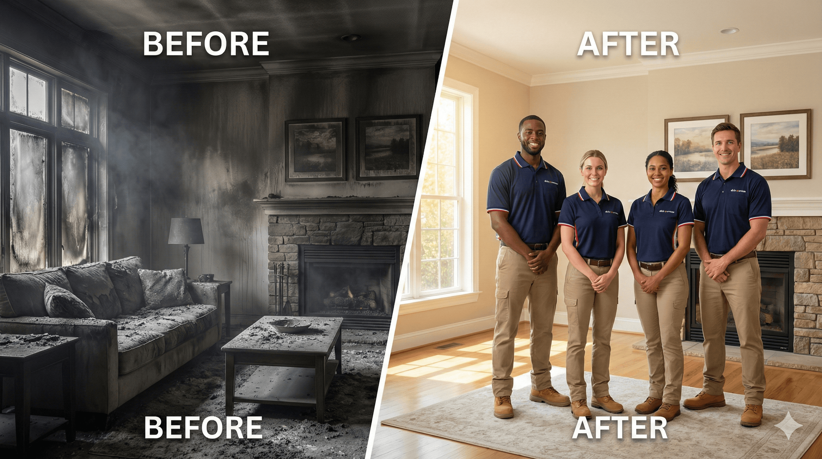 Fire & Smoke Damage - Before and After